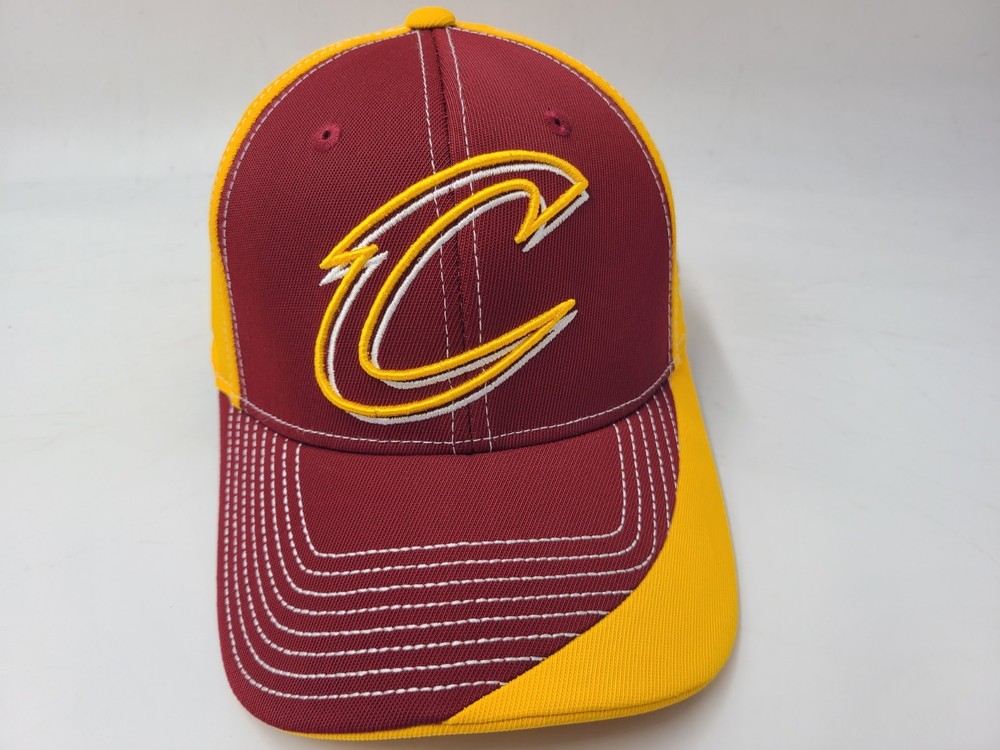 Cleveland Cavaliers Hat Snapback Adidas Red Yellow NBA Men Nylon Blend Casual