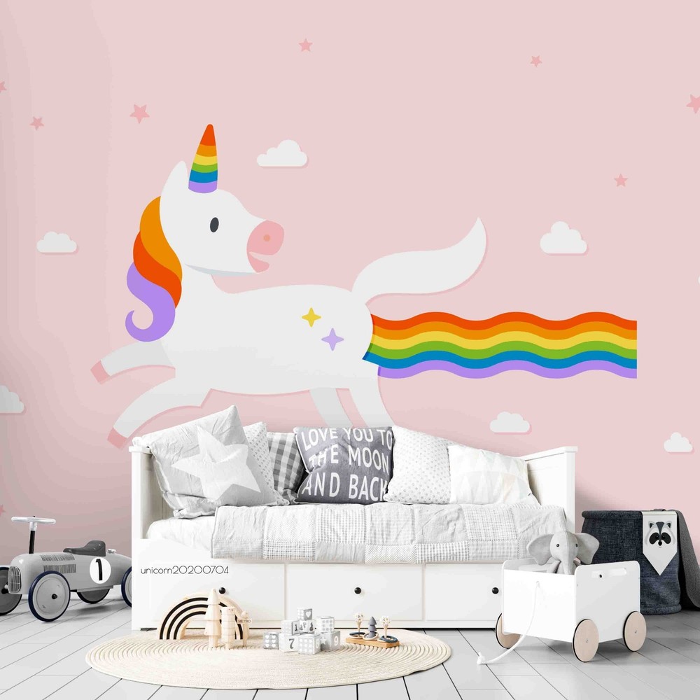 3D Unicorns Rainbow Cartoon Wall Murals Wallpaper Murals Wall Sticker 11