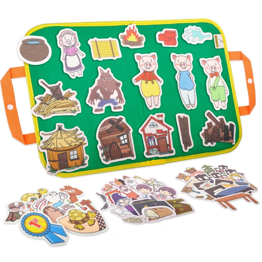 Felt/Flannel Board Story Set of 4, PRECUT Felt Pieces for Preschool Toddlers,...
