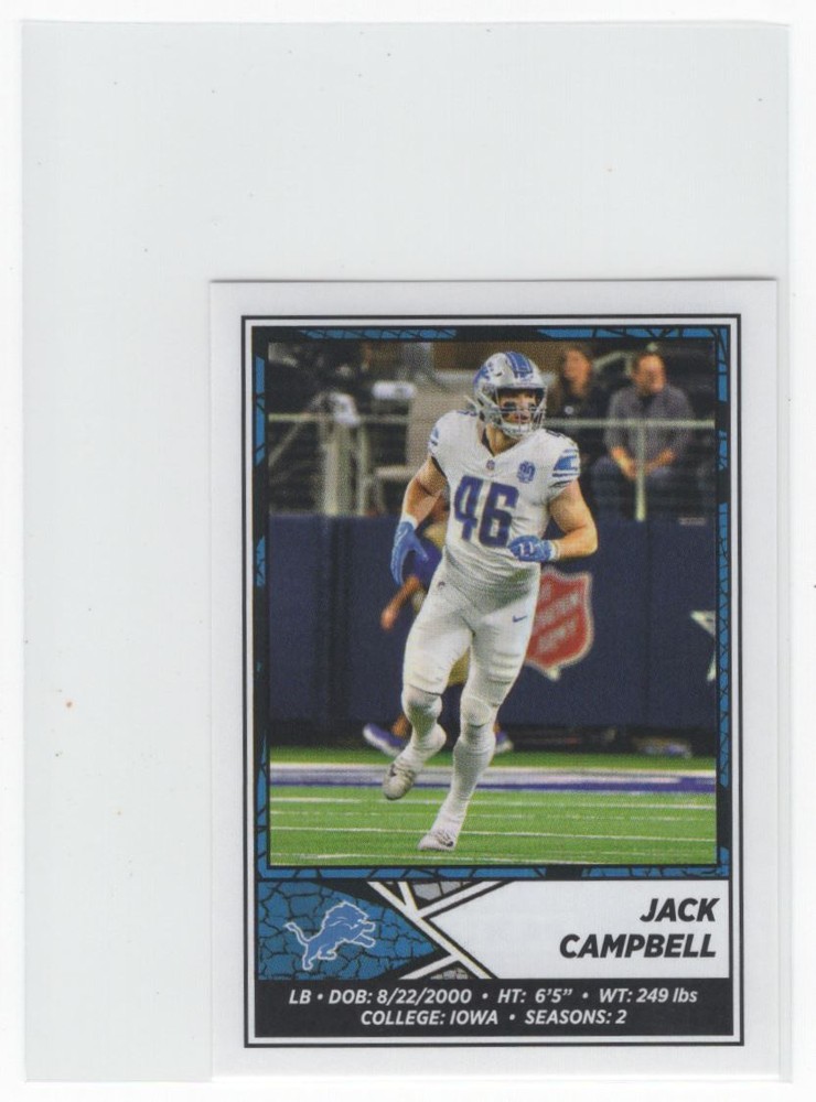 #389 Jack Campbell 2024 Panini Sticker Collection Detroit Lions