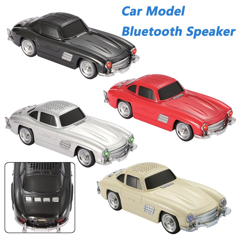 Mini Portable Car Model Audio Docks Wireless Bluetooth Speaker USB/AUX/BT/FM/TWS