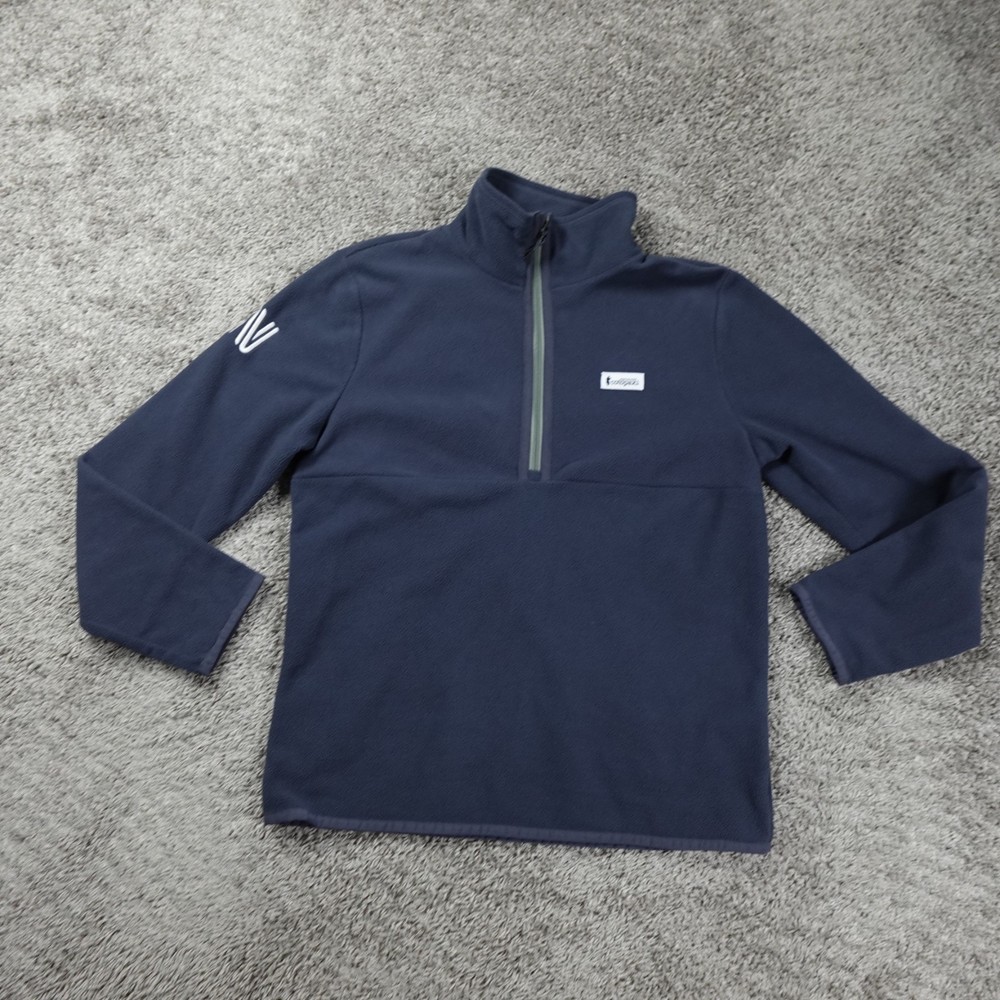 Cotopaxi Amado Fleece Mens Medium Blue Half Zip Outdoor Lightweight Logo