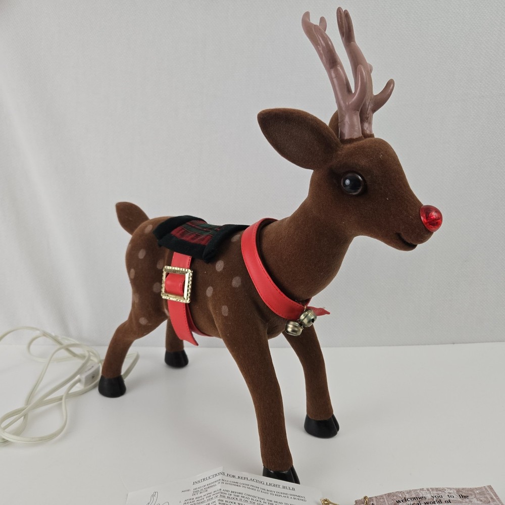 Telco Motionettes Of Christmas Animated Illuminated Rudolf Red Nosed Reindeer