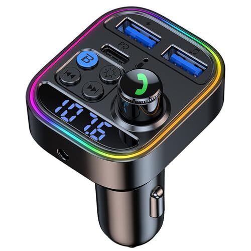 Bluetooth Adapter for Car, AUX Wireless FM Radio Transmitter, Handsfree T18
