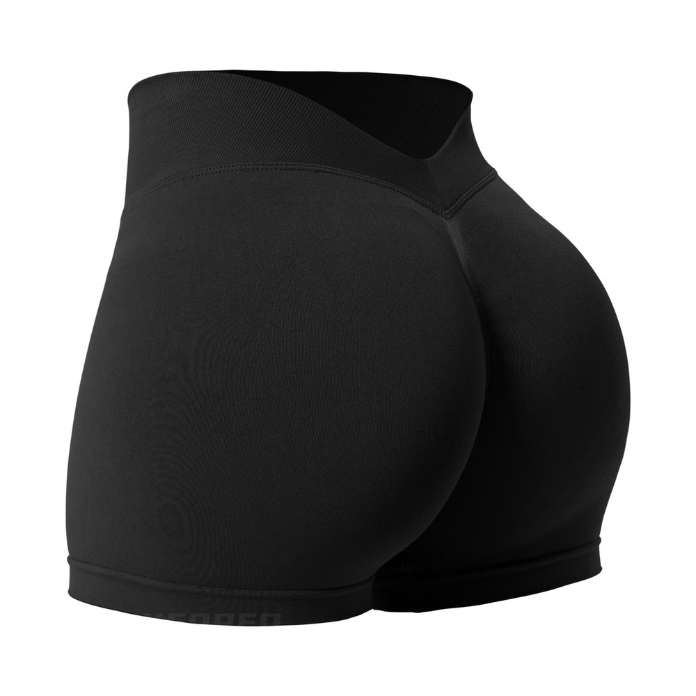 High Waisted Seamless Scrunch Shorts for Women, V Back Gym Butt Lifting M