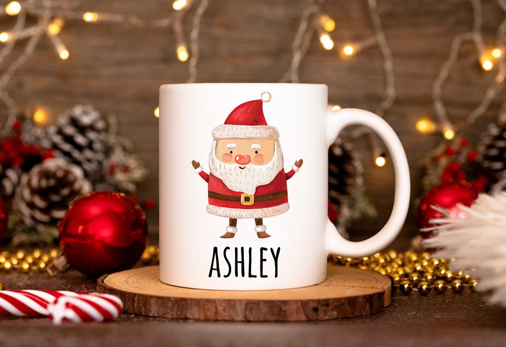 Personalized Christmas Mug Christmas Custom Initial And Name Mug Christmas Gift