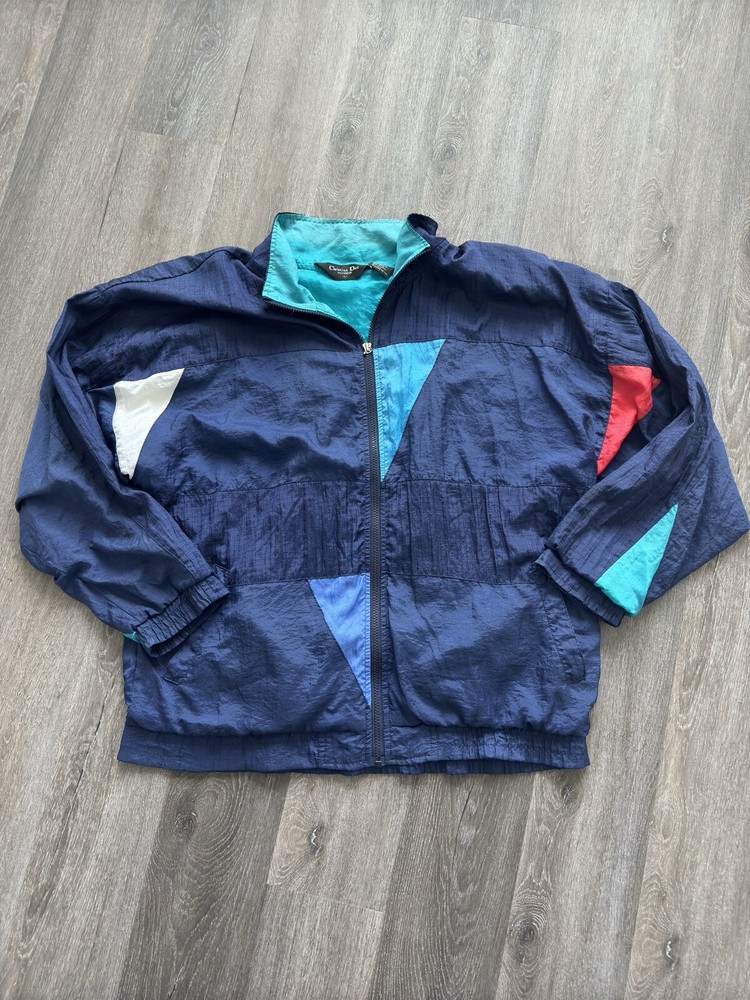 Christian Dior Vintage Windbreaker Jacket - Mens Large - 1980s/90s