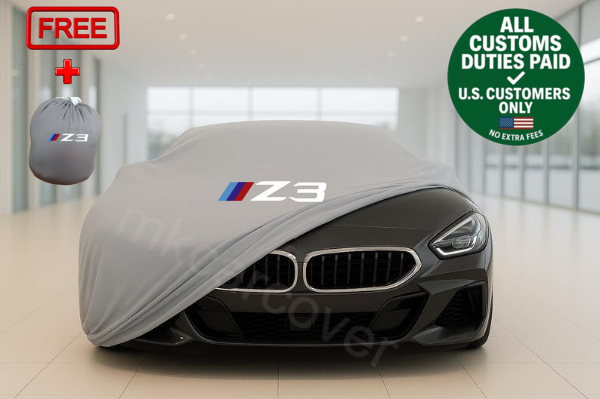 Gray Car Cover For BMW Z3 Class Dust Proof Windproof  Combing Cover Indoor Car