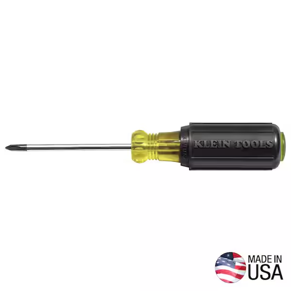 Klein Tools 3-Inch Round Shank No 1 Phillips Screwdriver