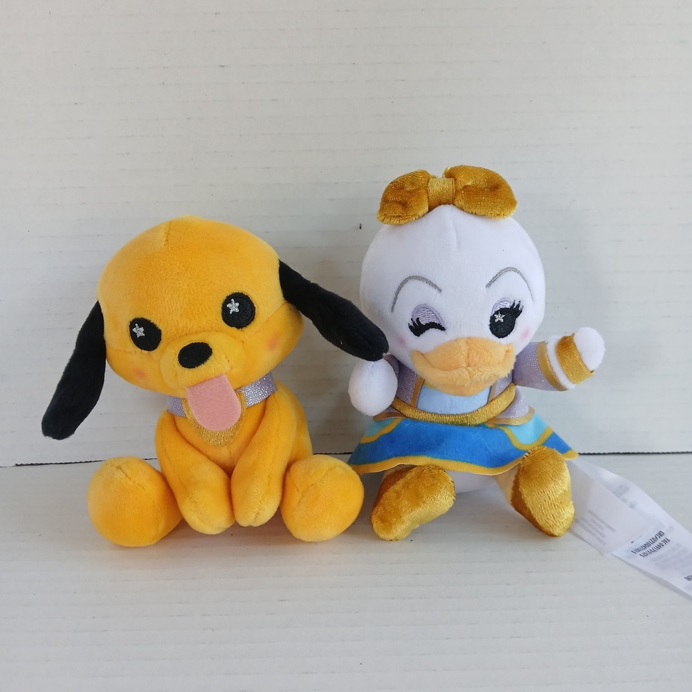 Disney World 50th Anniversary Daisy Duck & Pluto Wishables Plush Toy