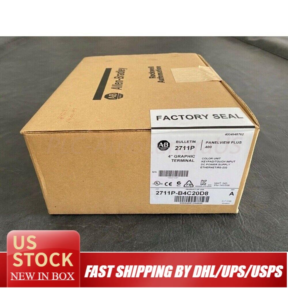 2711P-B4C20D8 New In Box Allen Bradley 2711P B4C20D8 Free Shipping US Free Tax