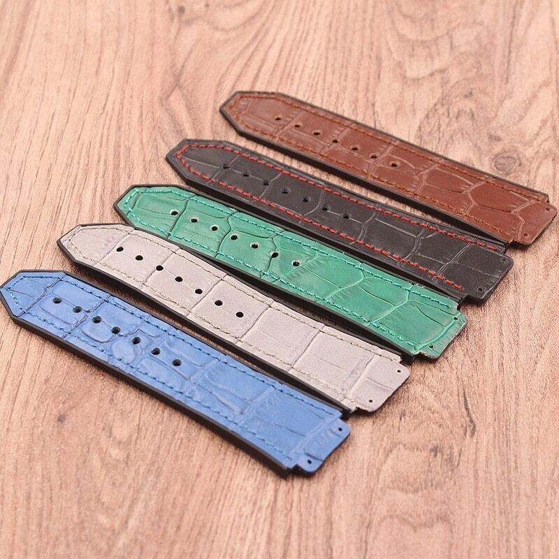 25mm Strap Replacement For Hublot Big Bang Belt Wristband Leather Watch Band