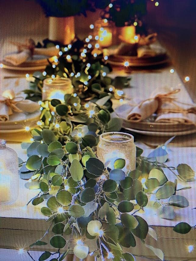 Twinkling 6.5 Ft LED Olive Vine Fairy Lights for Table Decor and Events