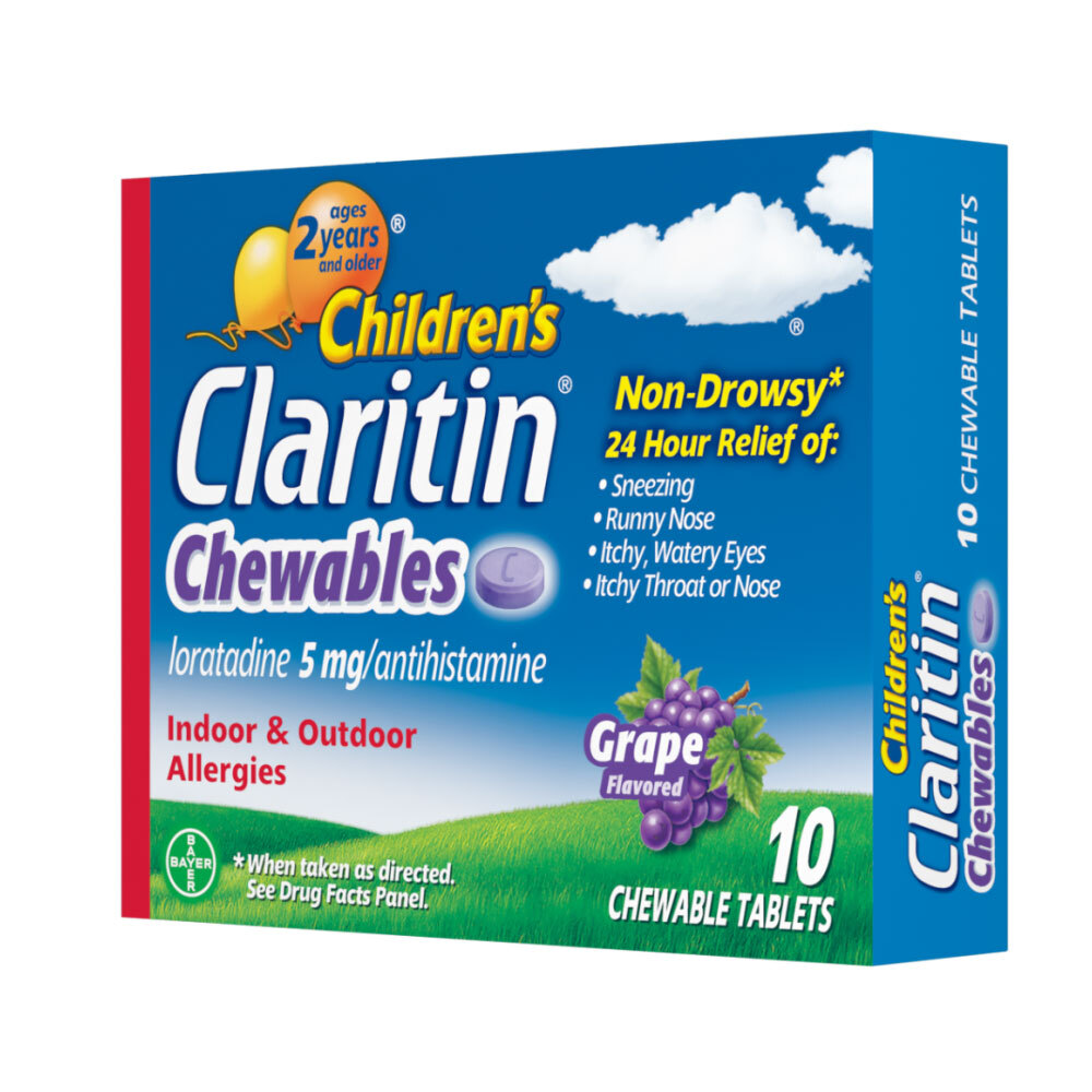 Children's Claritin Chewables (5mg) - 10 Ct - Sealed New/Free Shipping