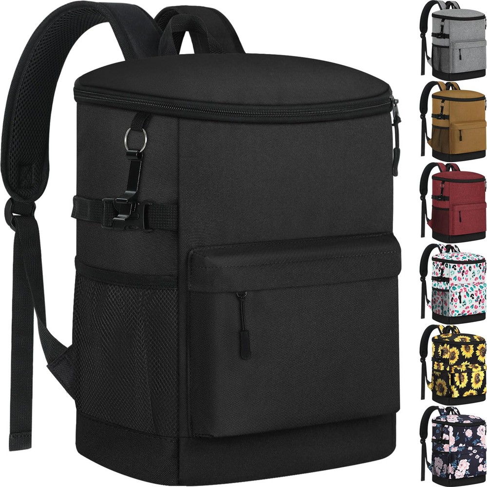 Tenot Cooler Backpack 33 Cans Coolers Insulated 18L-33 Cans, Black