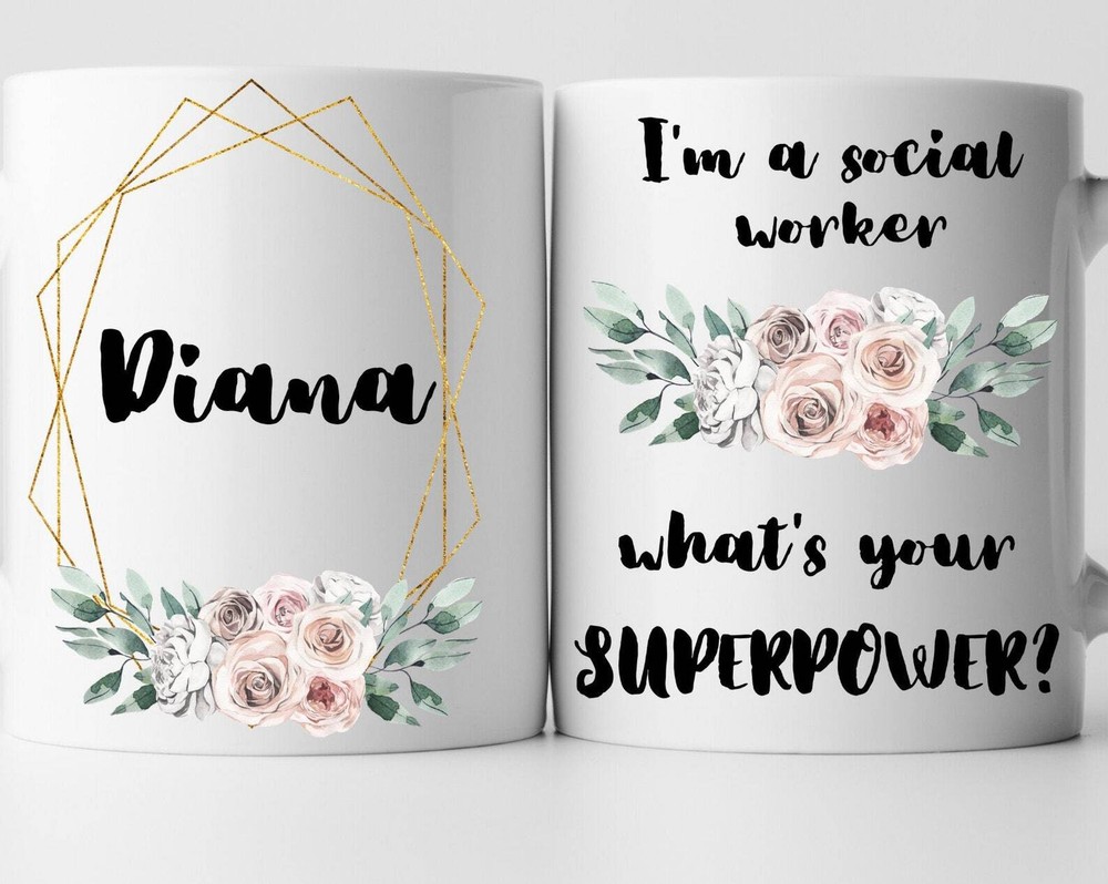 Personalized Social Worker Social Worker Mug What's Your Superpower Coffee Mug