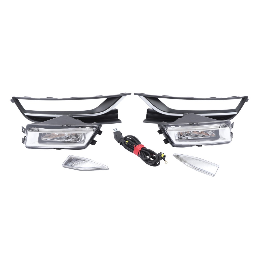 For Volkswagen Passat 2012-2015 Fog Light Kit LH+RH Fog Light W/ Bezels &Trim US