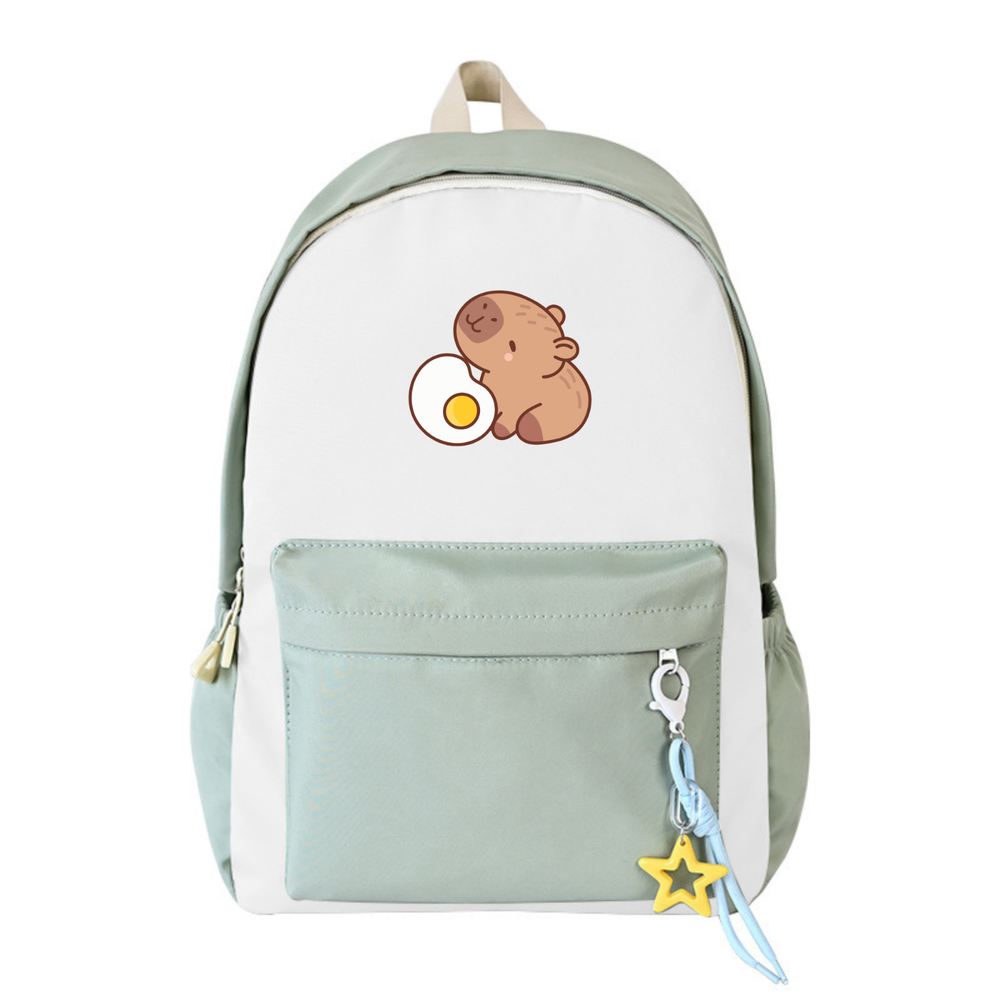 Back to School Capybara Backpack Students Book Bag Custom Cute Backpack for Kids-image