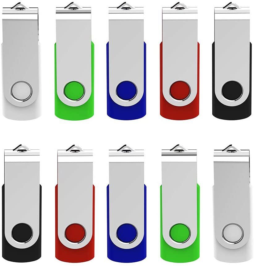 Mixed Color USB 2.0 100PCS 16GB Metal Swivel Style USB Flash Drive Christams Day