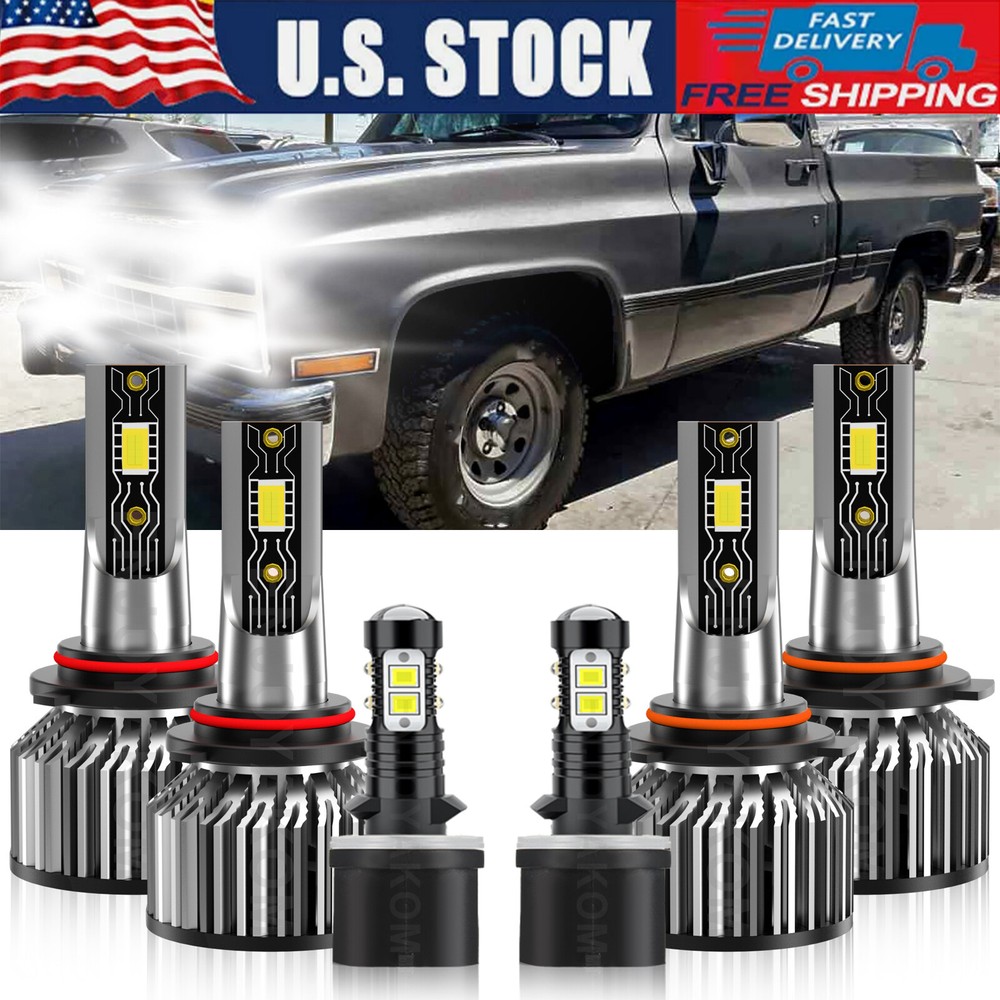 9005 9006 880 LED Headlight Fog High Low Beam For Chevrolet Sonora 2005-2006