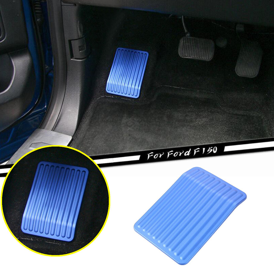 For 2015-2023 Ford F150 F-150 Blue Aluminum Left Side Foot Rest Pedal Cover Trim