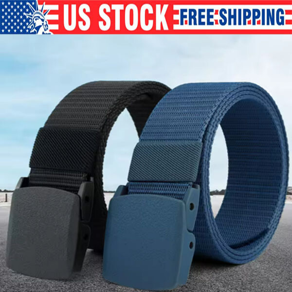 Rugged Military Belt with Plastic Cam Buckle for Men