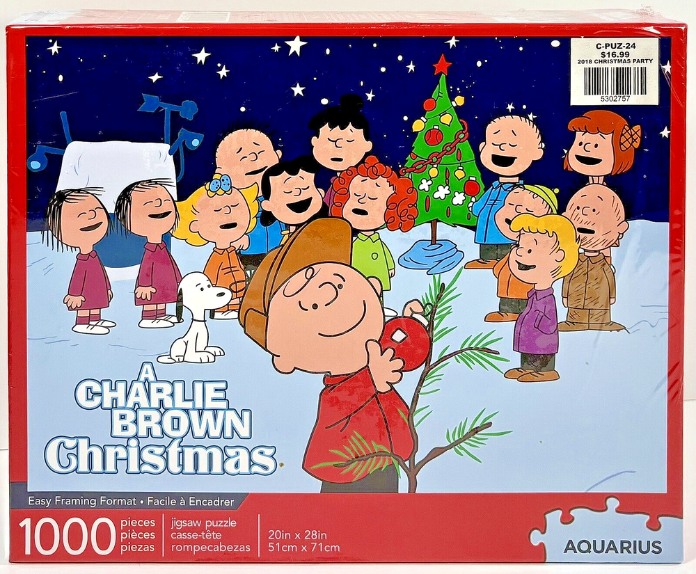 NIB Sealed Aquarius Peanuts A Charlie Brown Christmas 1000-Piece Jigsaw Puzzle-image