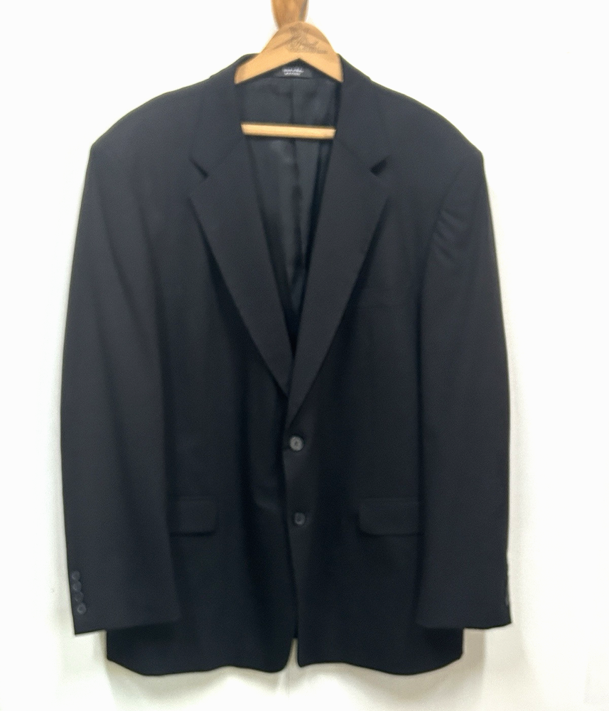 Hunter's Glen Men's Black Wool Sportscoat Size 48L W43L