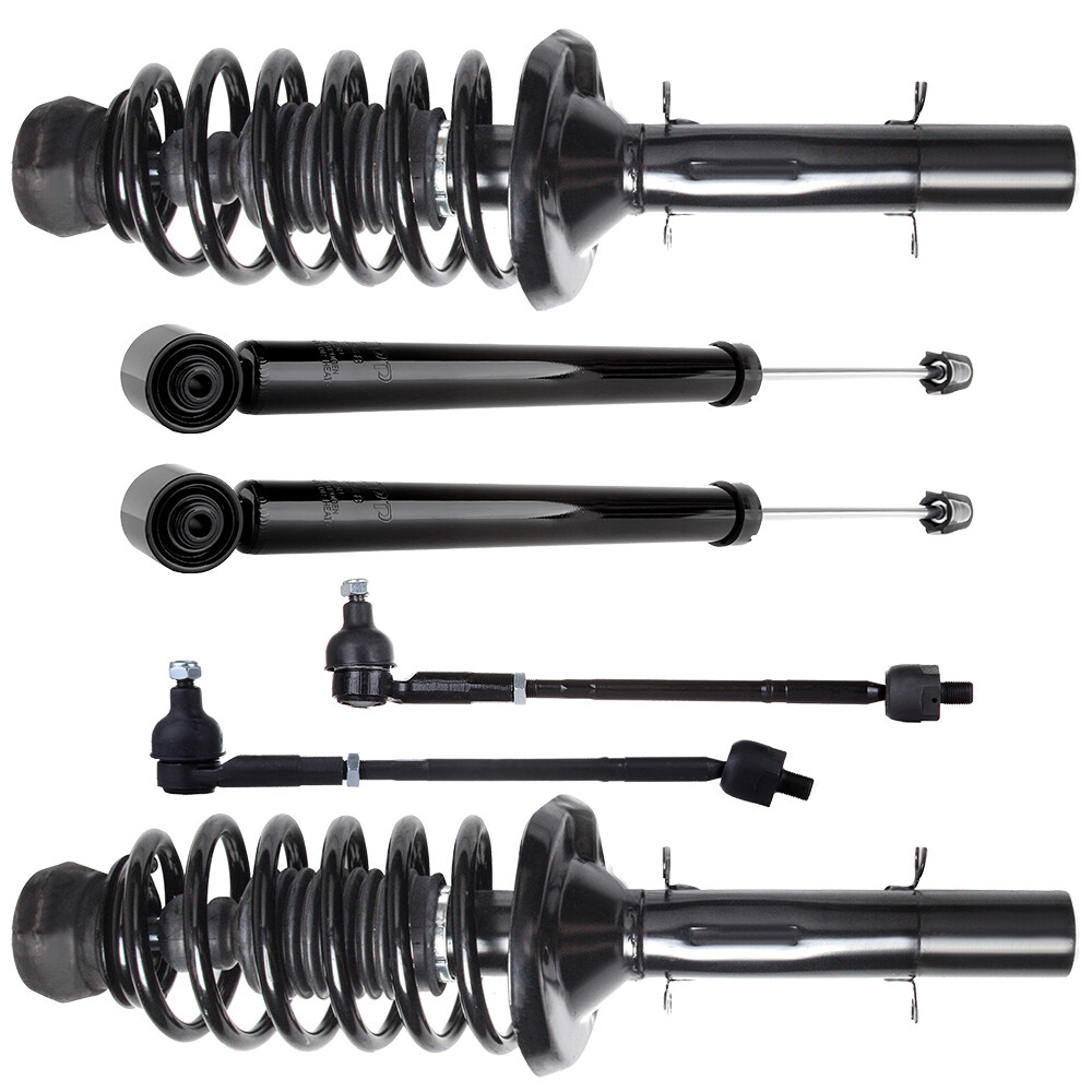 Volkswagen Beetle Jetta Golf Front Rear Struts Inner Outer Tie Rod Set