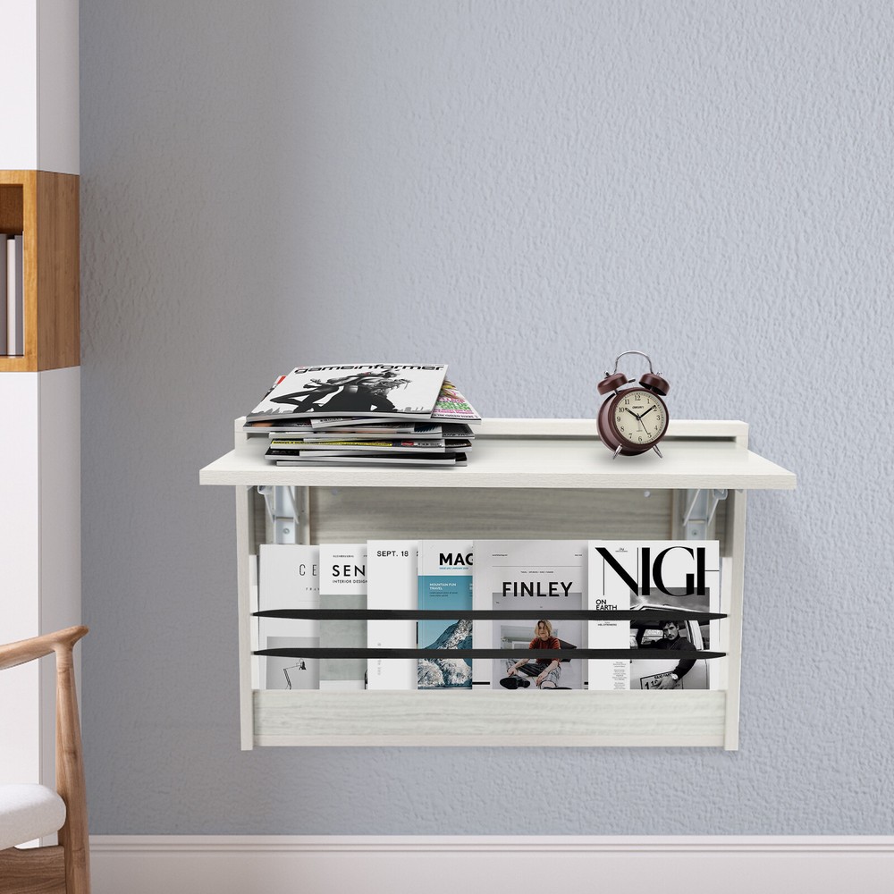 15mm Wall-Mounted Folding Table 90° Foldable Space-Saving Drop-Leaf Desk
