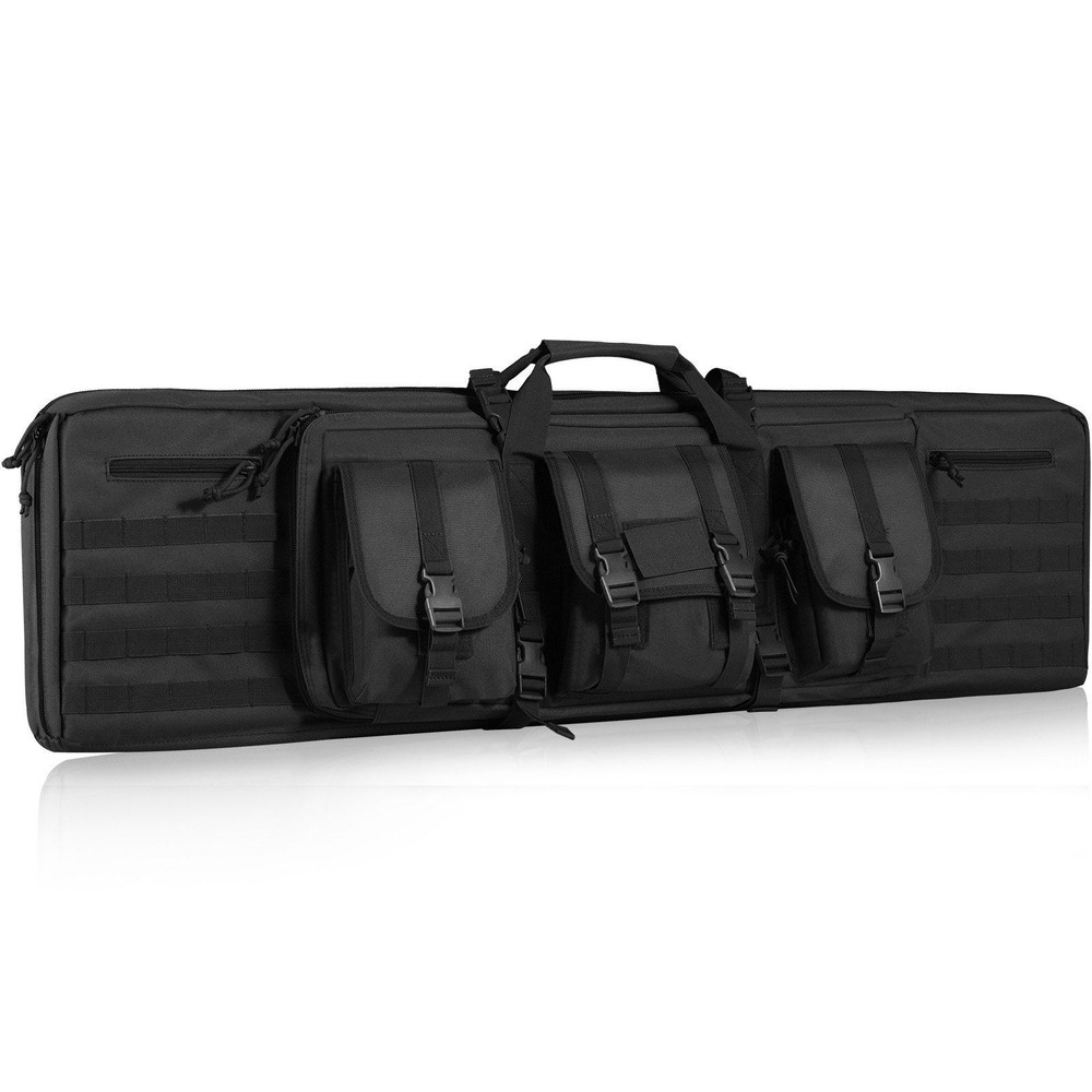 42in Tactical Double Firearm Bag Outdoor Tactical Case with Lockable Zipper