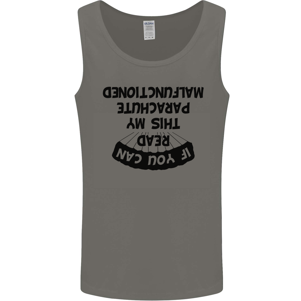 My Parachute Malfunctioned Skydiving Para Mens Vest Tank Top