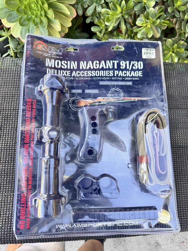 Mosin Nagant AIM 91/30 Deluxe Accessories Package Scope, Sling, Butt Pad Rings