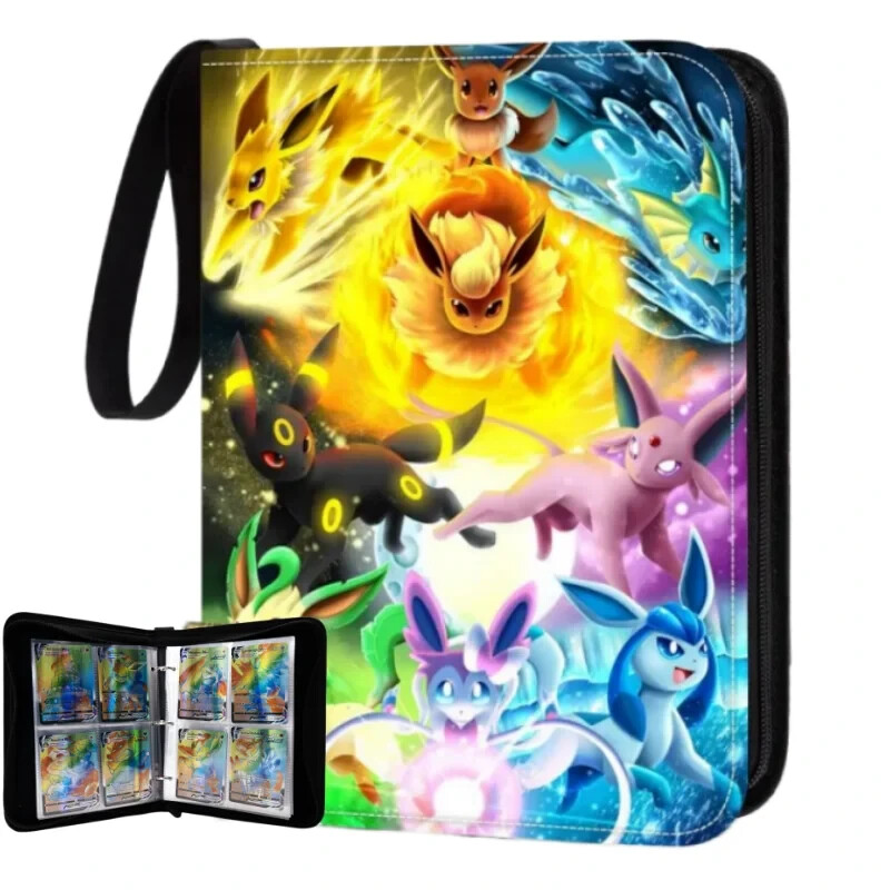 Card Binder for Pokemon Cards Holder Fits 400 Cards w/ 50 Removable Sleeves TCG