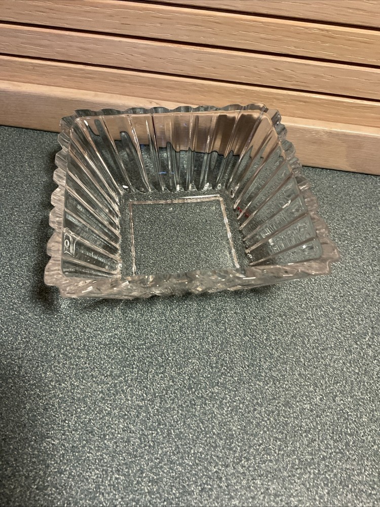 Vintage Clear Glass Decorative Trinket Bowl for Jewelry and Keepsakes
