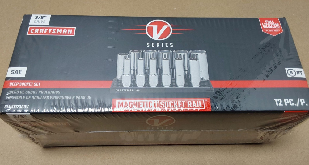 Craftsman V-SERIES Deep Socket Set SAE 3/8