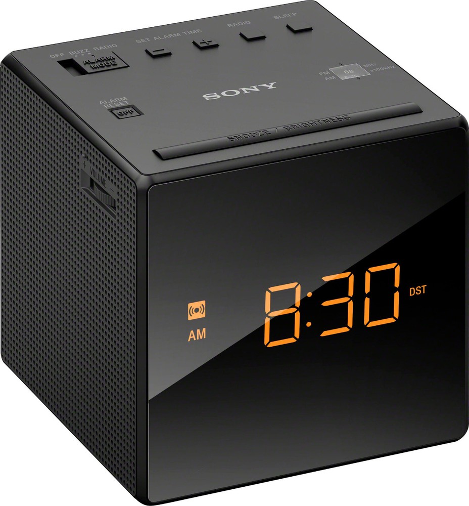 USED - Sony ICF-C1 Alarm Clock Radio - Black