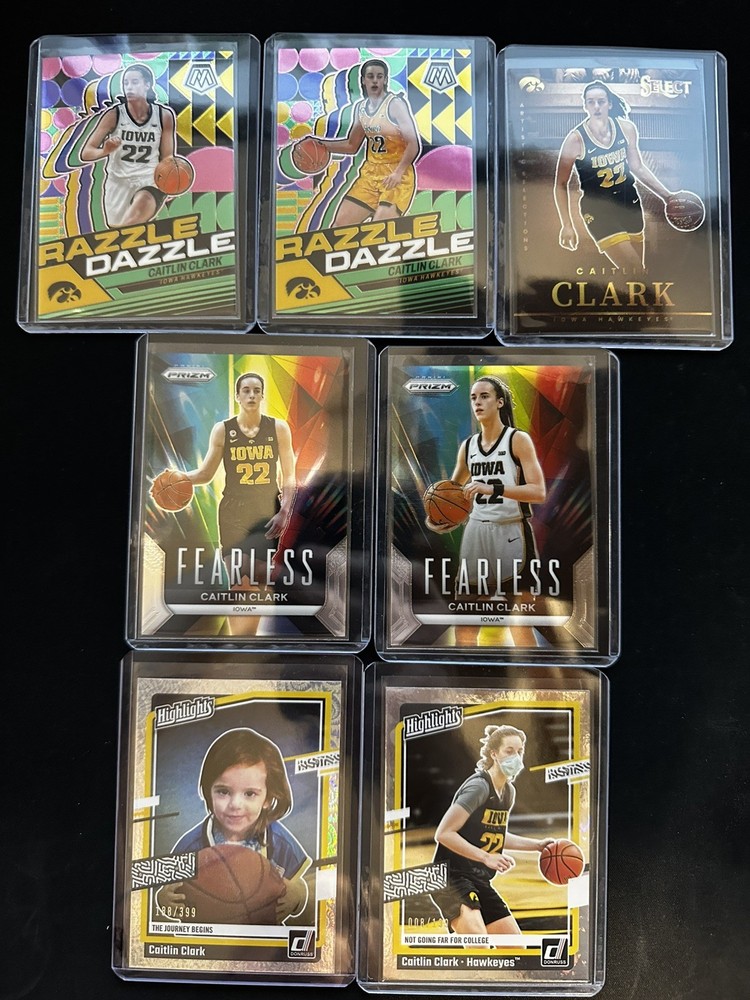 Lot Of (7) Assorted 2024 Panini Caitlin Clark Collection Cards RC's 🥵 🔥 🥵