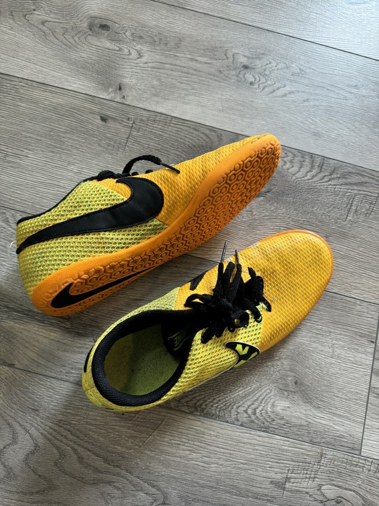 Nike Futsal Soccer Shoes Elastic Pro III Ic Orange/Yellow/Black Size 9