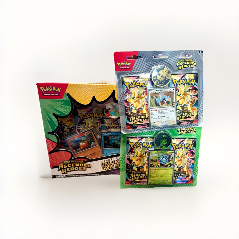 Pokemon Ascended Heroes - 2026 First Partners Deluxe Pin w/ Two 2 Pack Blisters
