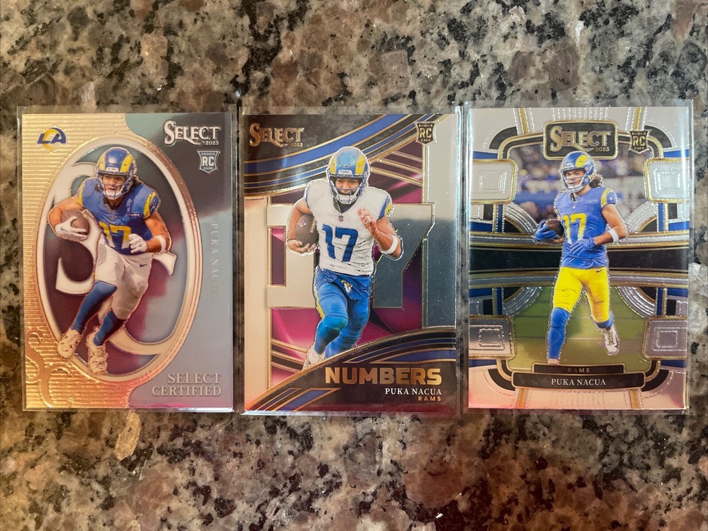 Puka Nacua Panini Select Rookie Trio