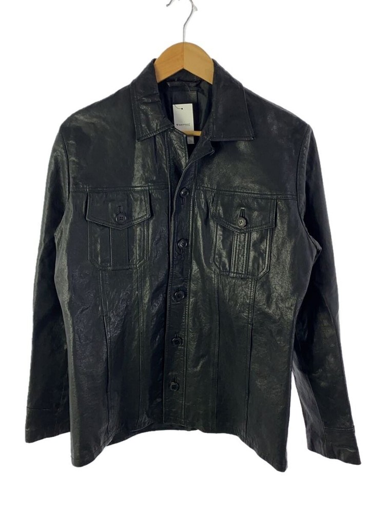 Corefighter Black Plain Leather Blouson Jacket Size M 1286