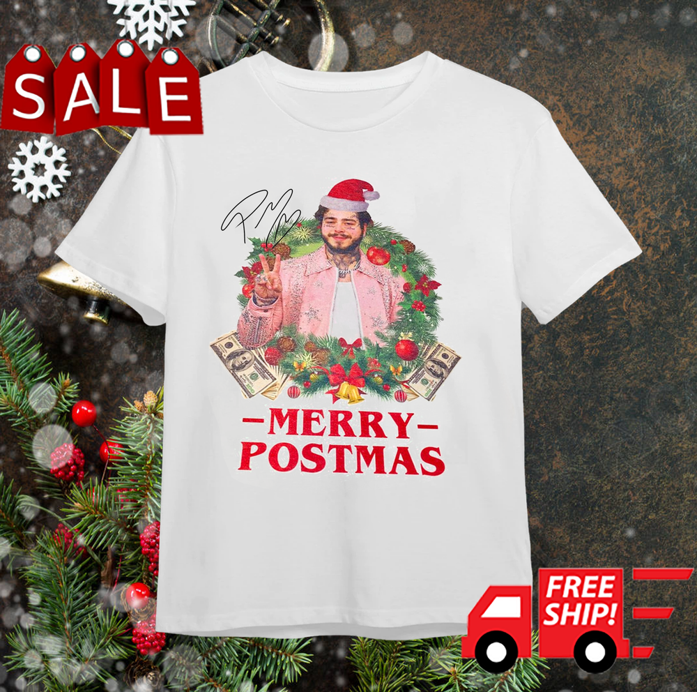 Post Malone Merry Postmax Christmas Cotton All Size S to 5XL T-SHIRT MA36