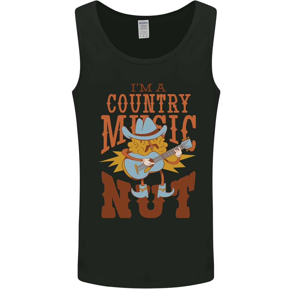 I'm a Country Music Nut Guitar Mens Vest Tank Top