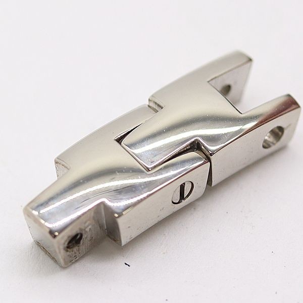 GUCCI 2 Link 120 Ladies Watch Belt Band Bracelet Parts Silver 4mm used Japan