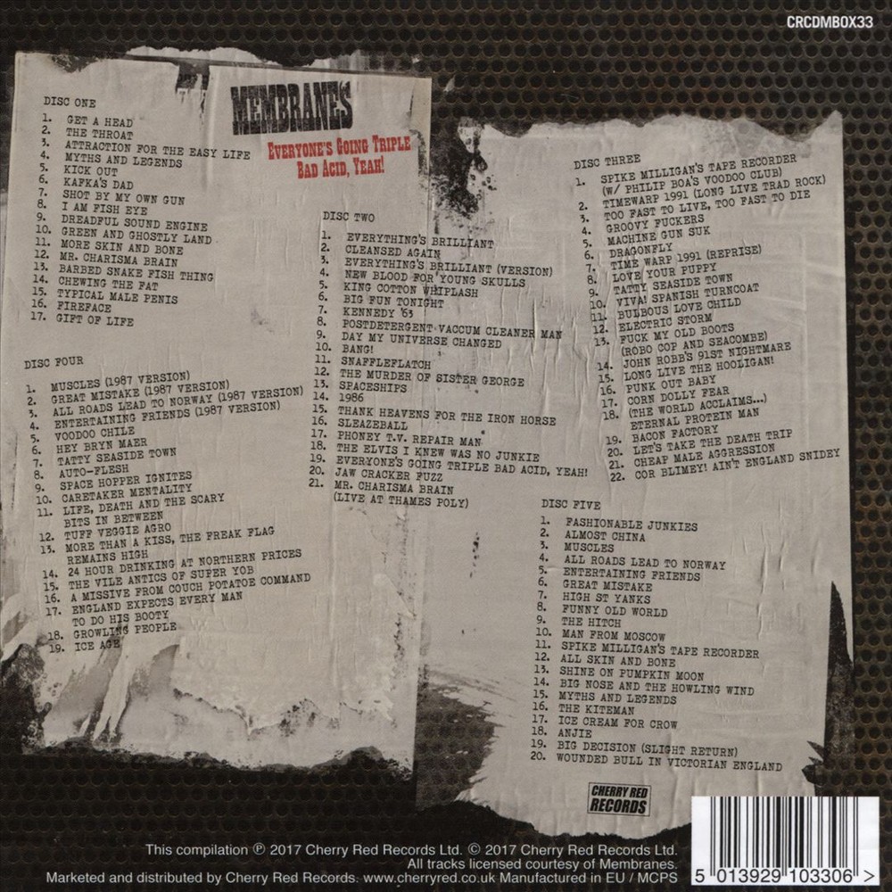THE MEMBRANES EVERYONE'S GOING TRIPLE BAD ACID, YEAH! THE COMPLETE RECORDINGS 19