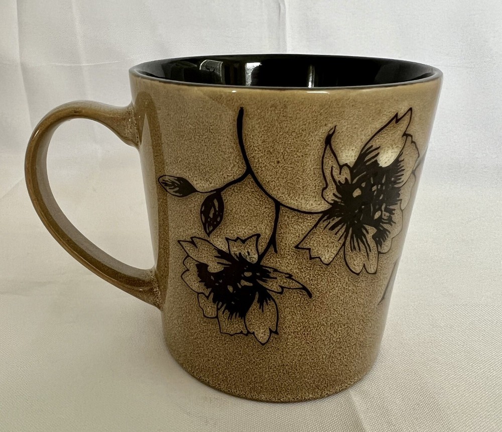 Pfaltzgraff Imagine Large Stoneware Mug with Floral Design for Coffee or Tea  