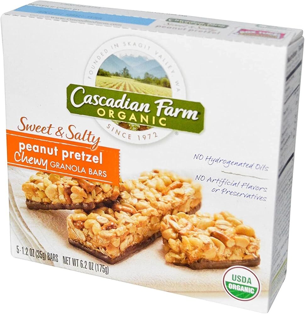 Cascadian Farm Organic Sweet & Salty Peanut Pretzel Chewy Granola Bars 5 Coun...