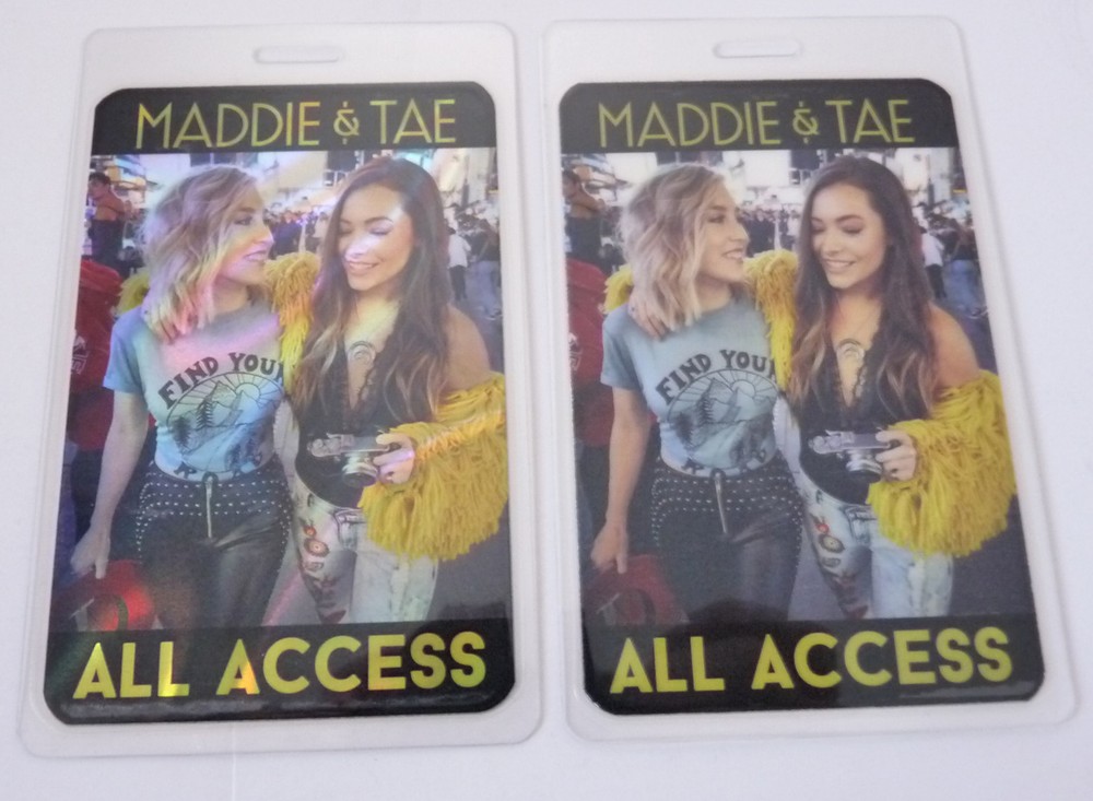 Maddie & Tae All Access Concert Tour Backstage Laminate Pass D12