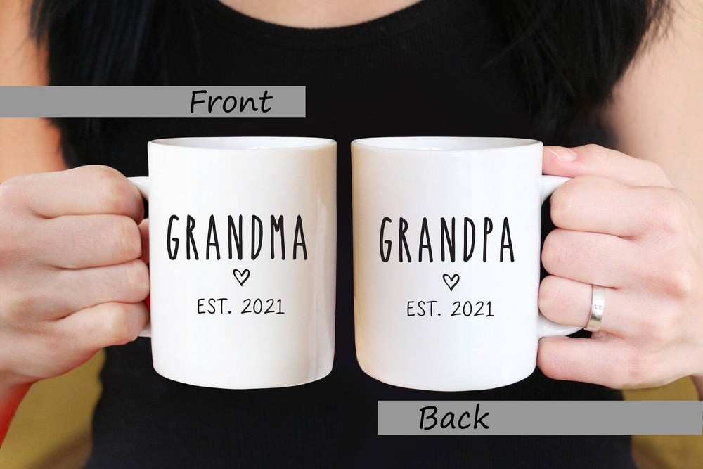 Grandma Grandpa Mugpregnancy Announcement New Grandma Gift New Grandpa Gift